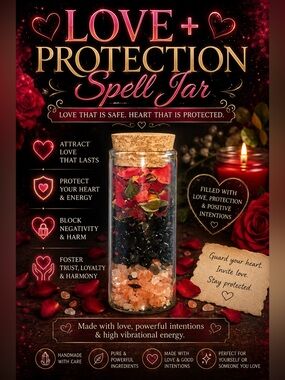 🖤💖Love+Protection Spell Jar💖🖤